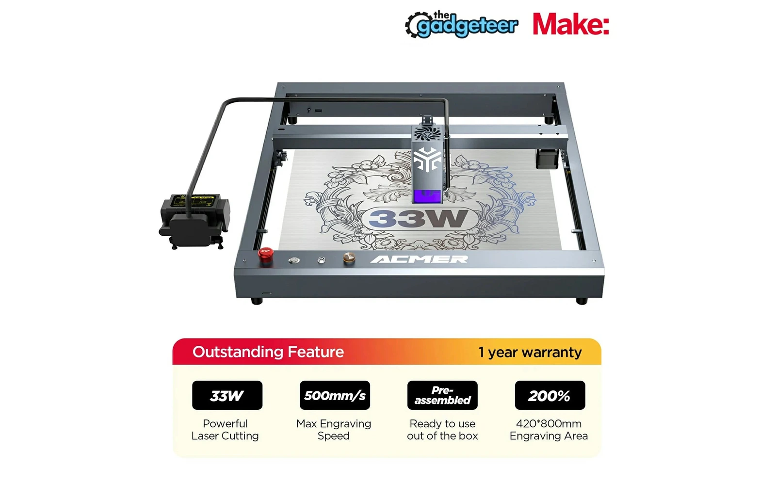 Acmer P2 33W laser engraver by Acmer